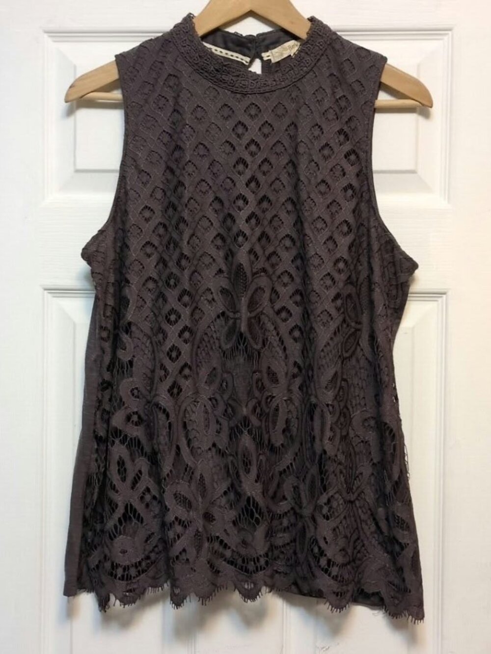 Rewind Sz XXL Whimsigoth Lace Mock Neck Tank Top Gothic Romance Boho Grunge
